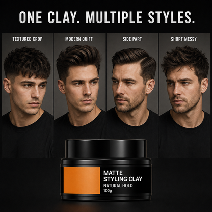 Men's Lightweight Strong Hold Hair Styling Clay