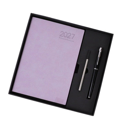 📅 2027 A5 Daily Planner with PU Leather Cover and 320 Pages ✨