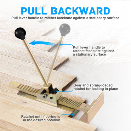 🎉 2026 Sale — Over 11,000 Sold!🪵 Professional Ratcheting Hardwood Plank Jack‑Floor Installation Alignment Tool ✨