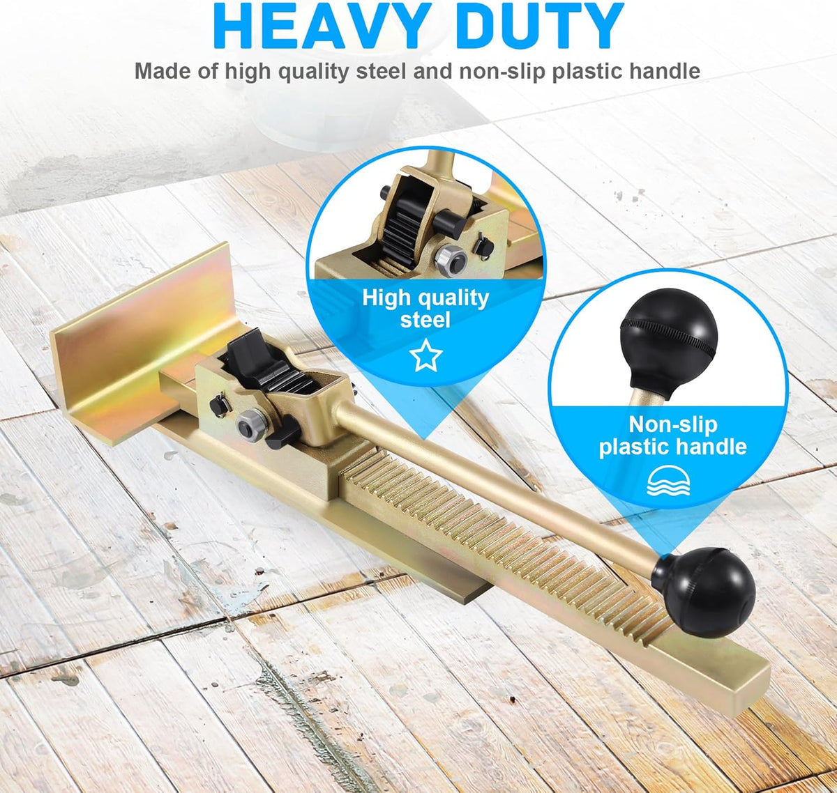 🎉 2026 Sale — Over 11,000 Sold!🪵 Professional Ratcheting Hardwood Plank Jack‑Floor Installation Alignment Tool ✨