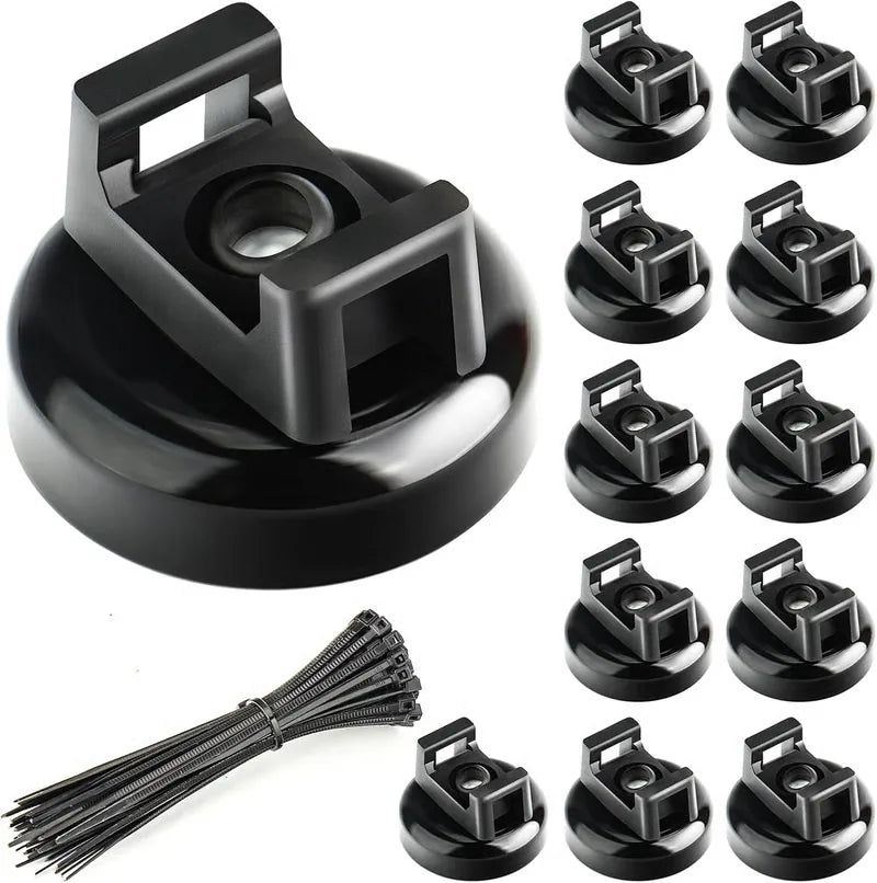 Heavy-Duty Magnetic Cable Tie Mounts – 10 Pack – product image 1
