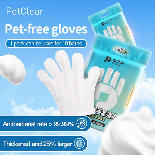 PetClear Disposable Pet Cleaning Glove Wipes
