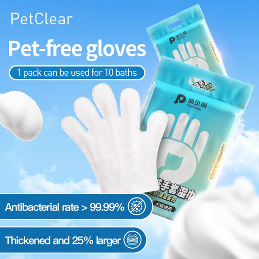 PetClear Disposable Pet Cleaning Glove Wipes